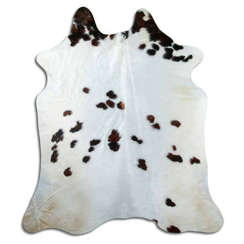Peau de vache marron et blanche XL