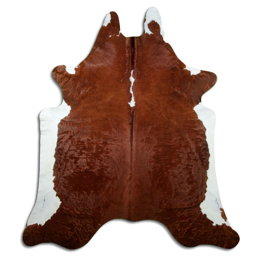 Peau de vache marron et blanche XXL