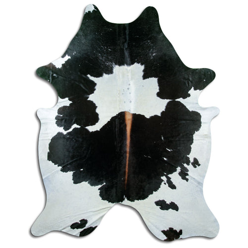 Peau de vache noire et blanche XXL