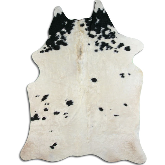 Peau de vache noire et blanche XXL