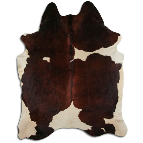 Peau de vache marron et blanche XXXL