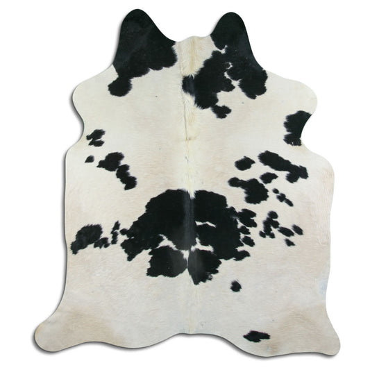 Peau de vache noire et blanche L