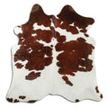 Peau de vache marron et blanche M