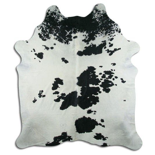 Peau de vache noire et blanche XXL