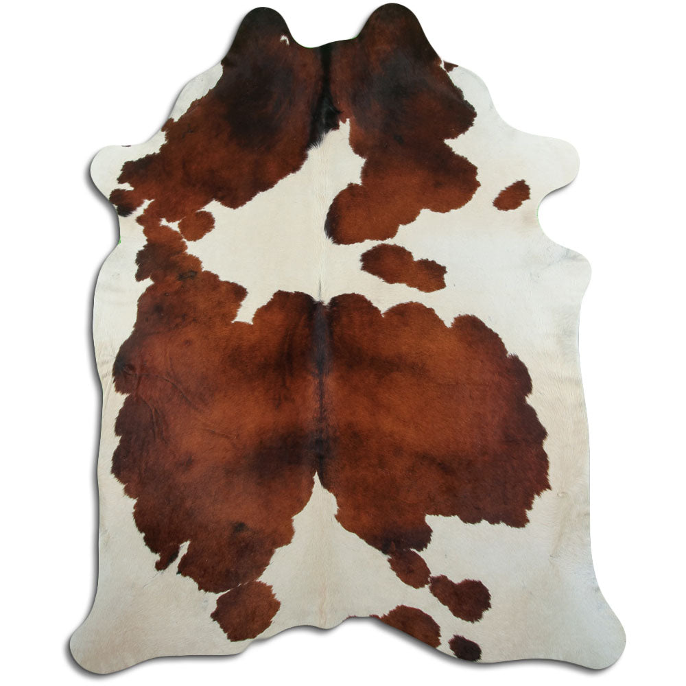 Peau de vache marron et blanche XXL