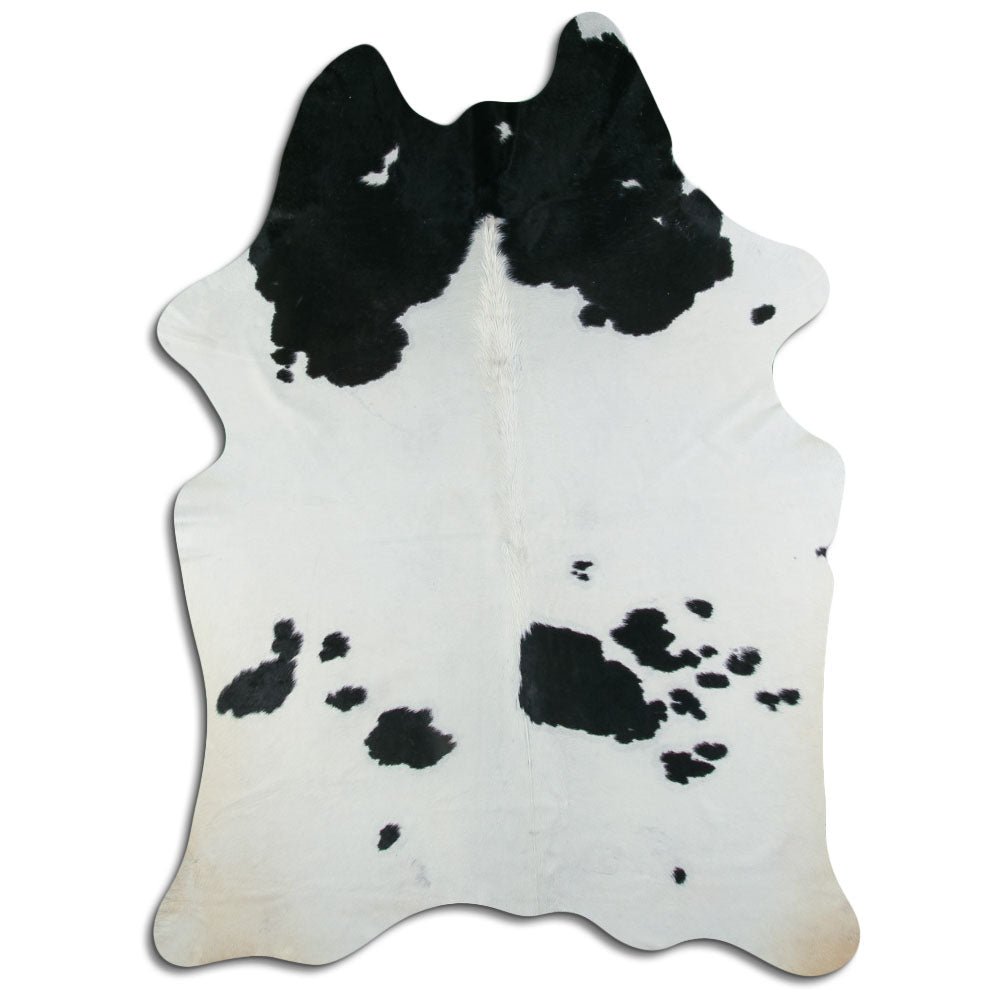 Peau de vache noire et blanche XXL