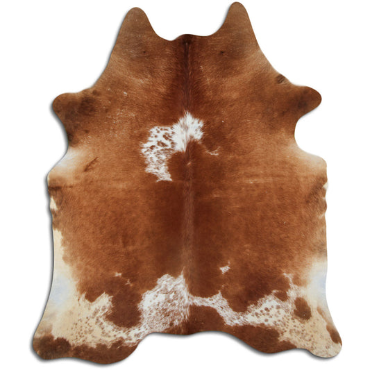 Peau de vache marron et blanche XXL