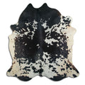 Peau de vache noire et blanche XXL