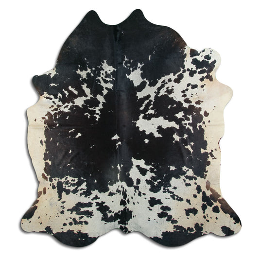 Peau de vache noire et blanche XXL