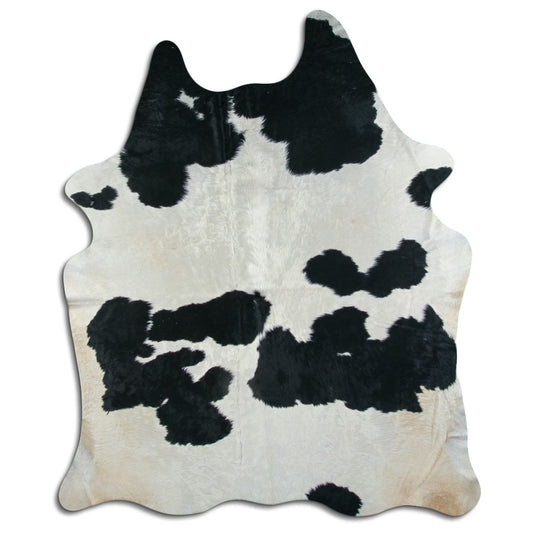 Peau de vache noire et blanche XXL