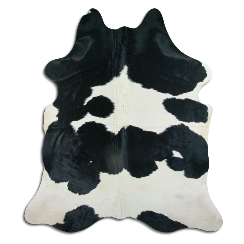 Peau de vache noire et blanche XXL