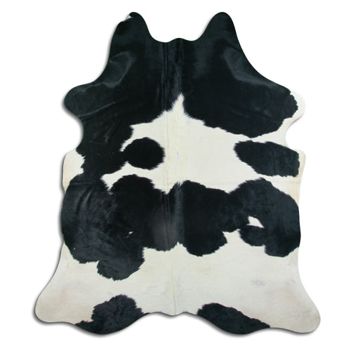 Peau de vache noire et blanche XXL