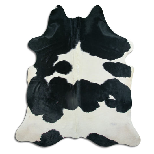 Peau de vache noire et blanche XXL