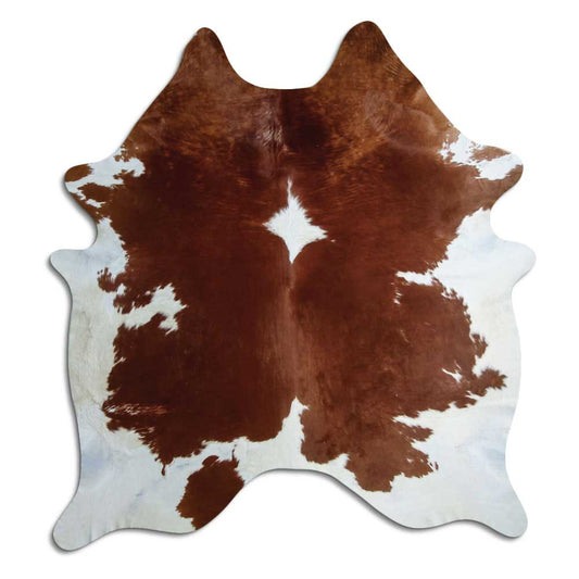 Peau de vache marron et blanche XXL