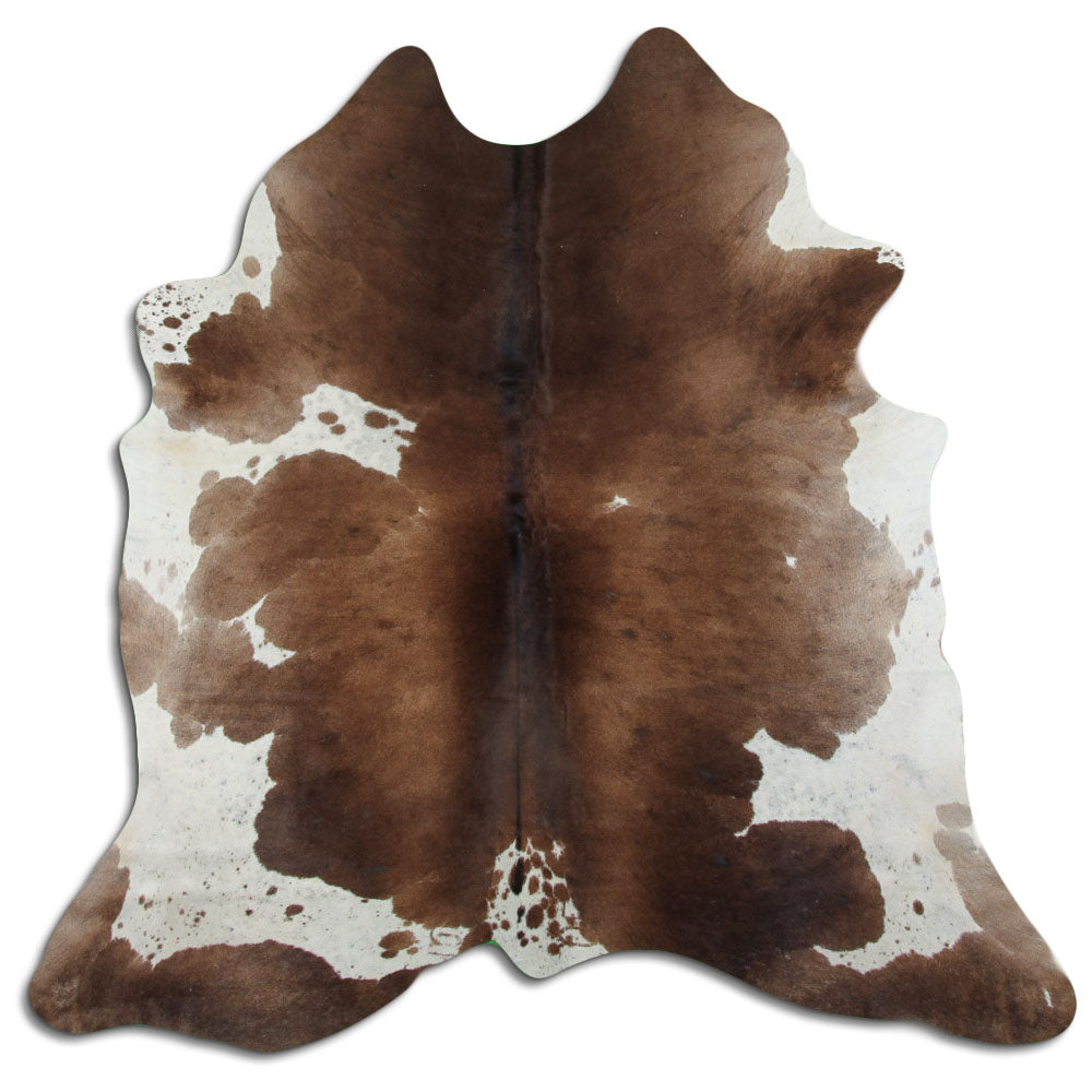 Peau de vache marron et blanche XL