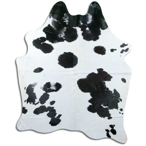Peau de vache noire et blanche XXL