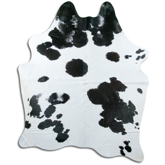 Peau de vache noire et blanche XXL