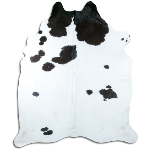 Peau de vache noire et blanche XXL