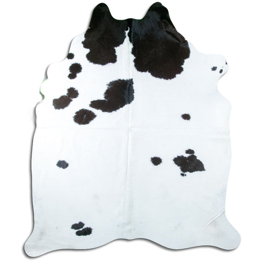 Peau de vache noire et blanche XXL