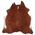 Peau de vache marron et blanche XL