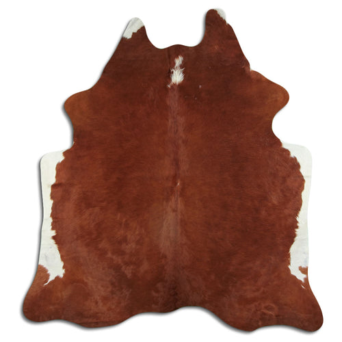 Peau de vache marron et blanche XL