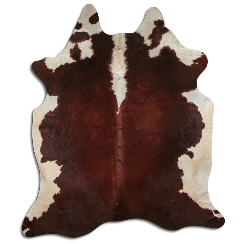 Peau de vache marron et blanche XXL