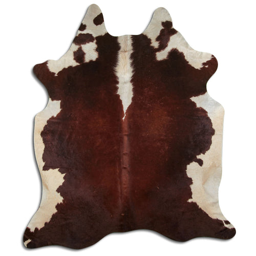Peau de vache marron et blanche XXL