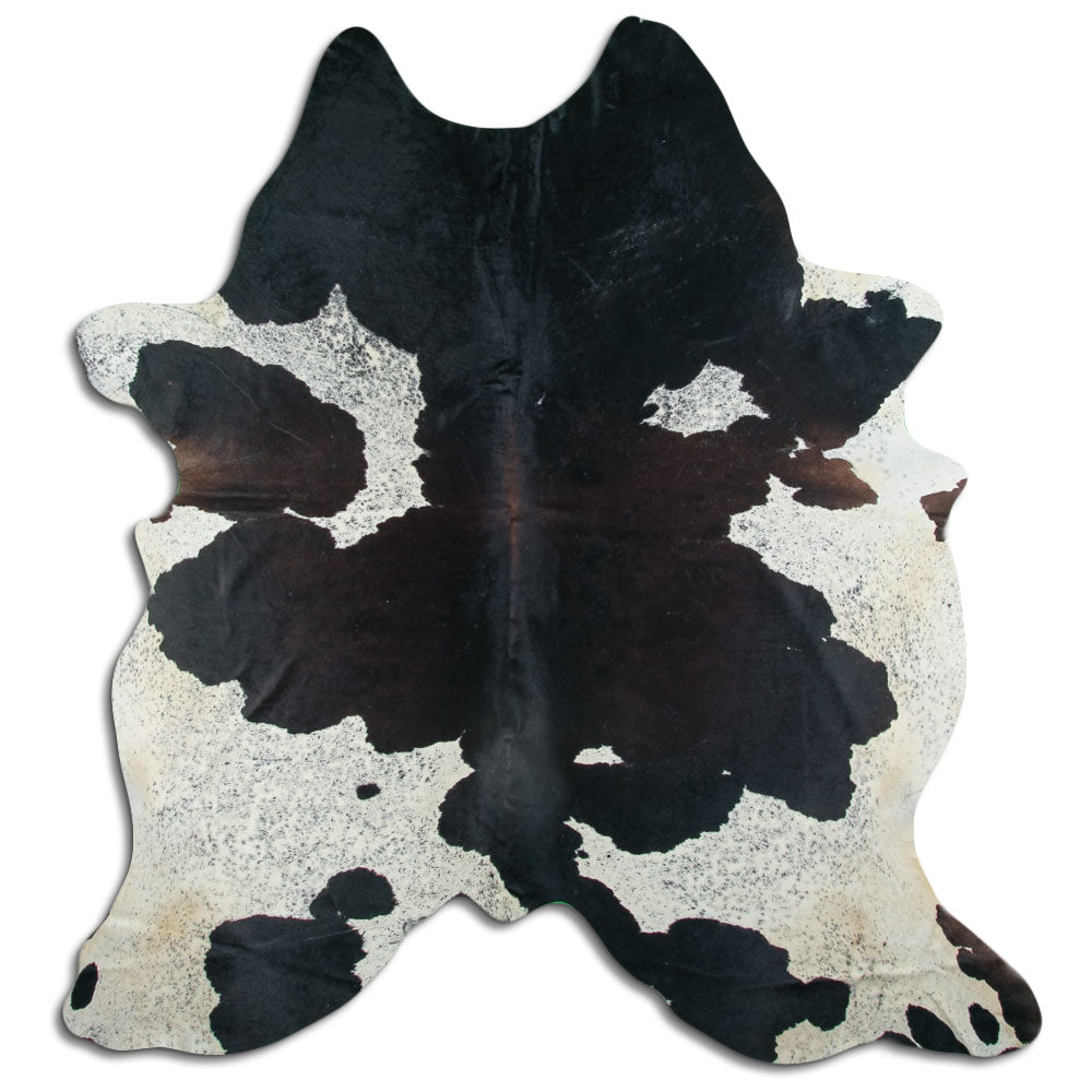 Peau de vache noire et blanche XXL
