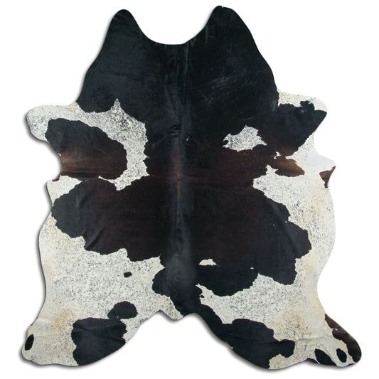 Peau de vache noire et blanche XXL