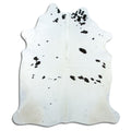 Peau de vache noire et blanche XL