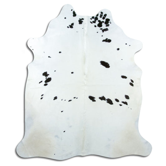 Peau de vache noire et blanche XL
