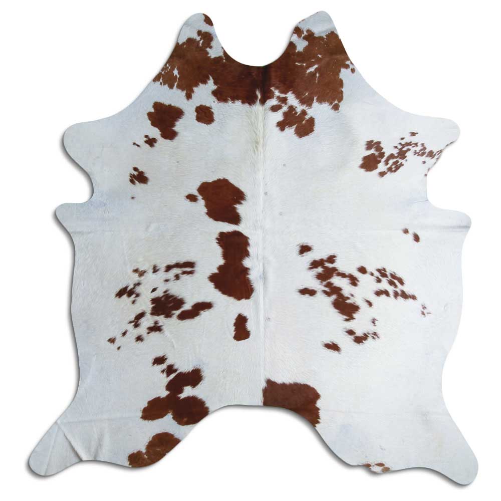 Peau de vache marron et blanche XXL