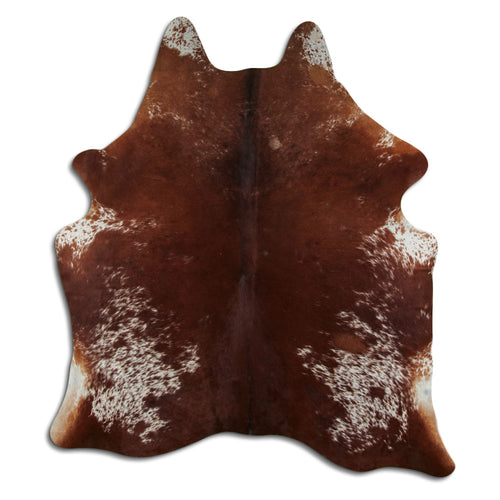 Peau de vache marron et blanche XL