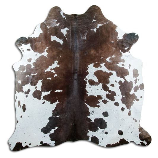 Peau de vache marron et blanche XL