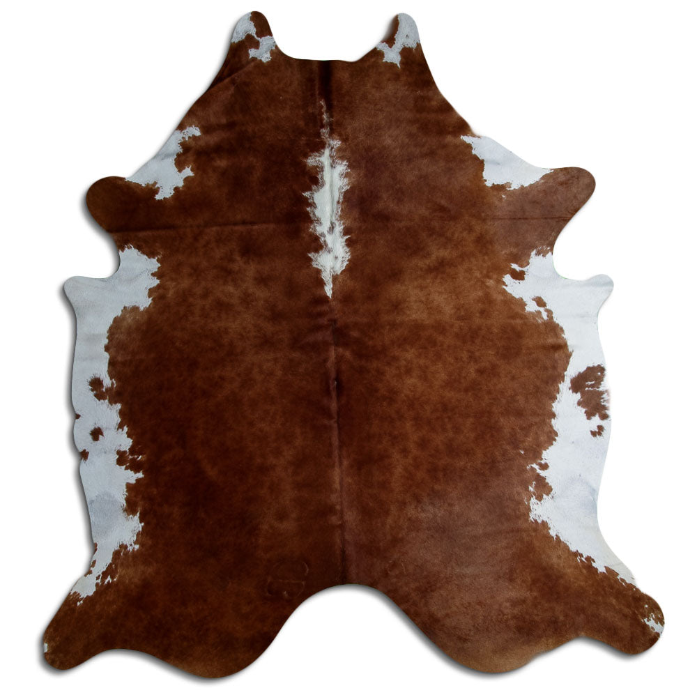 Peau de vache marron et blanche XXL