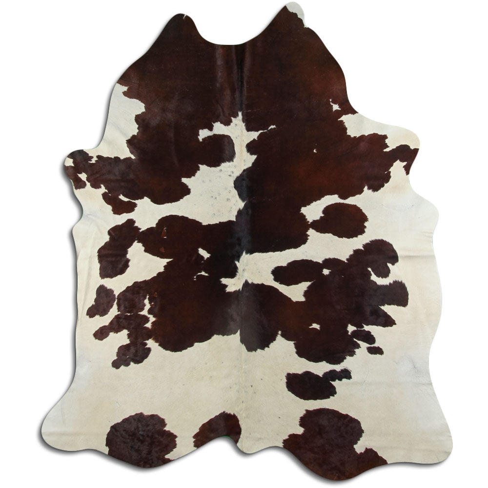 Peau de vache marron et blanche XL