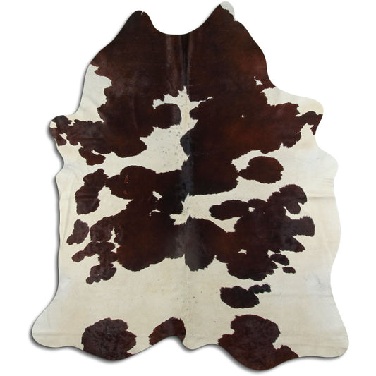 Peau de vache marron et blanche XL
