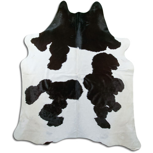 Peau de vache noire et blanche XXL