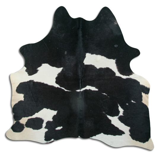 Peau de vache noire et blanche M
