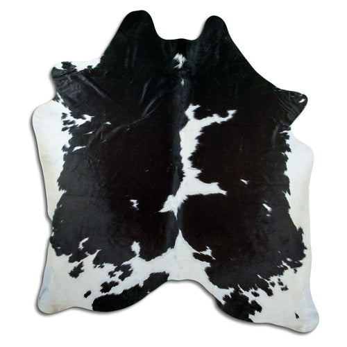 Peau de vache noire et blanche XXL