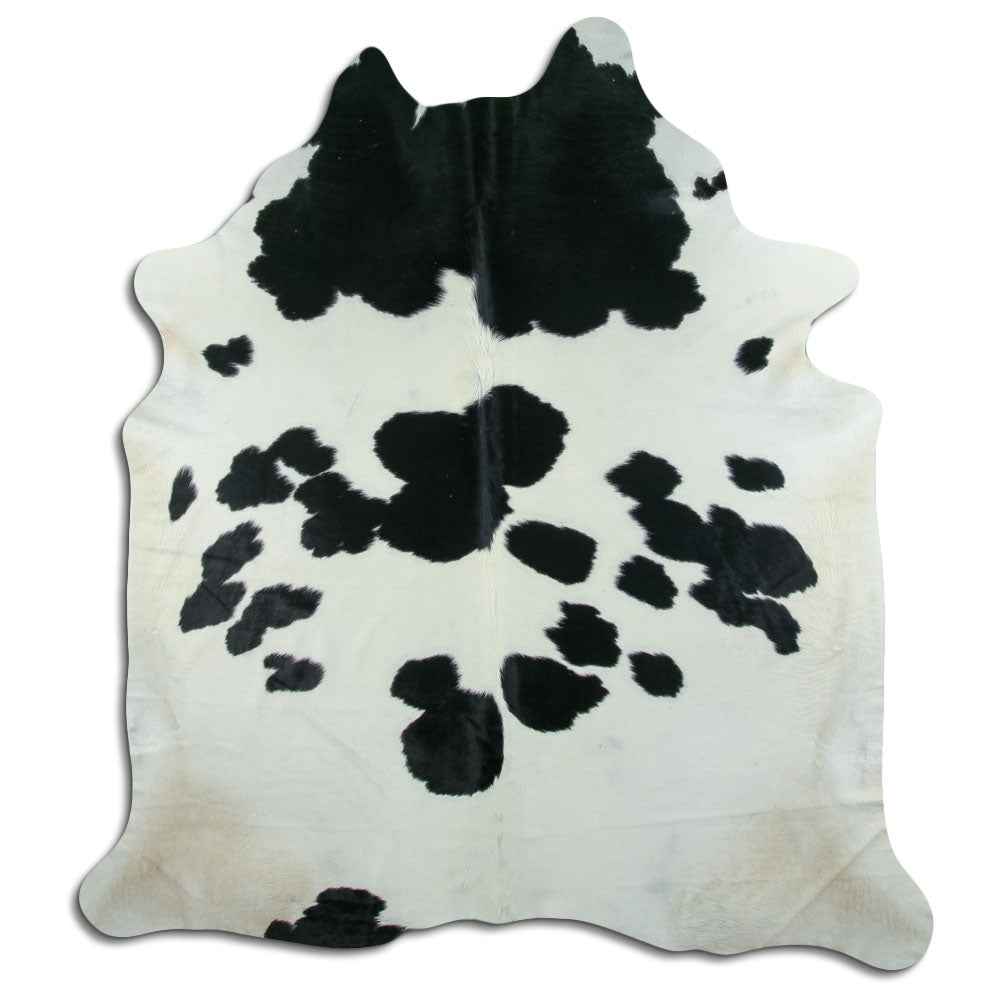 Peau de vache noire et blanche XXL