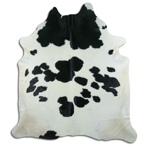 Peau de vache noire et blanche XXL