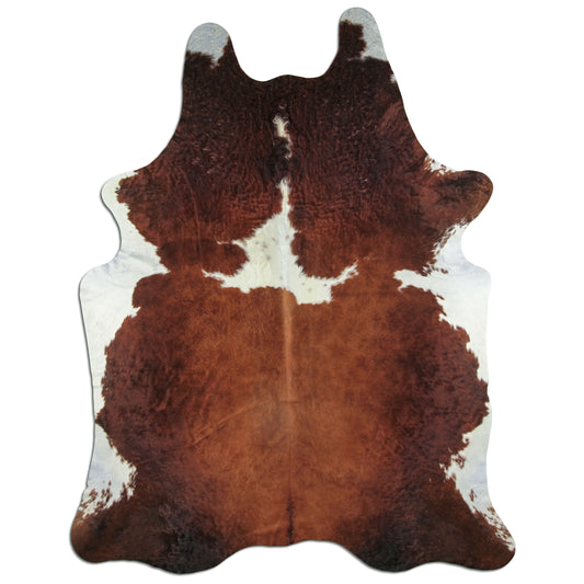 Peau de vache marron et blanche XXXL
