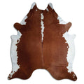 Peau de vache marron et blanche XXL