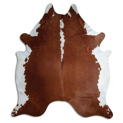 Peau de vache marron et blanche XXL