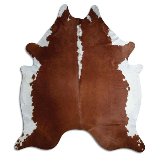 Peau de vache marron et blanche XXL