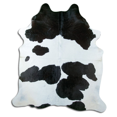 Peau de vache noire et blanche XXL