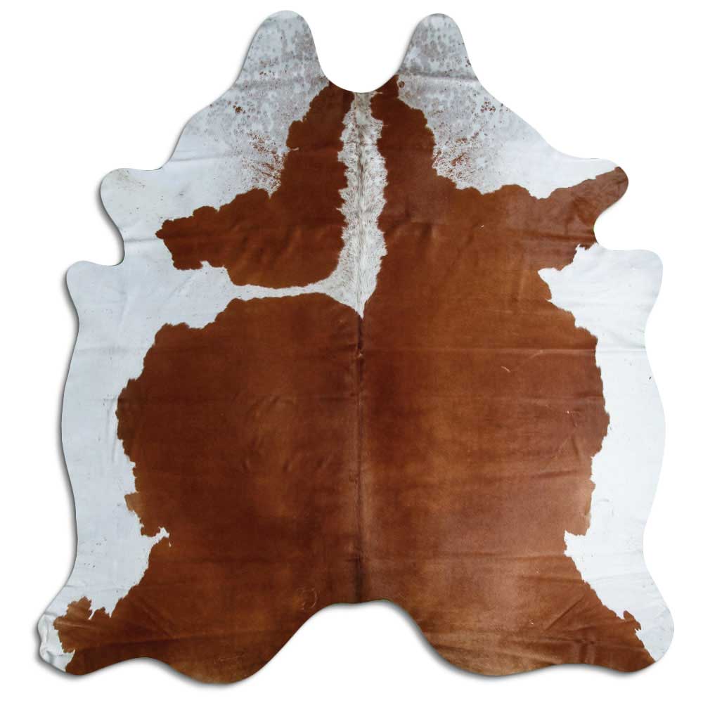 Peau de vache marron et blanche XXL