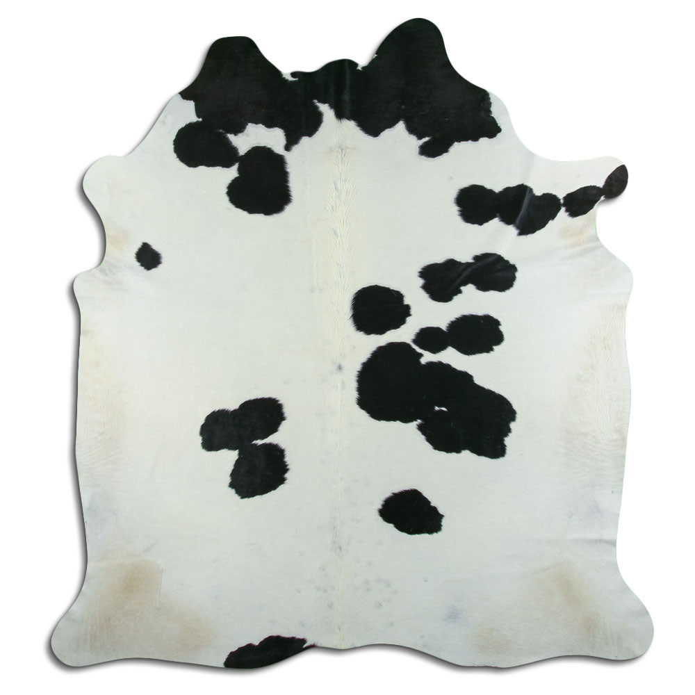 Peau de vache noire et blanche XXL