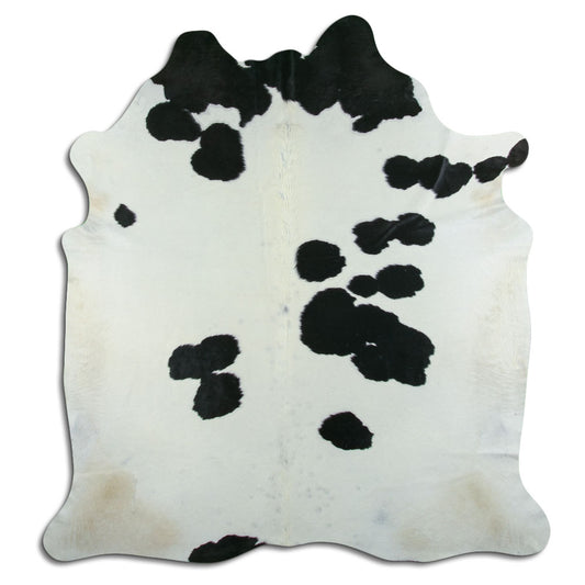 Peau de vache noire et blanche XXL